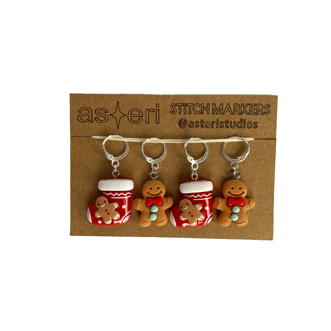 Stitch Markers - Gingerbread Christmas