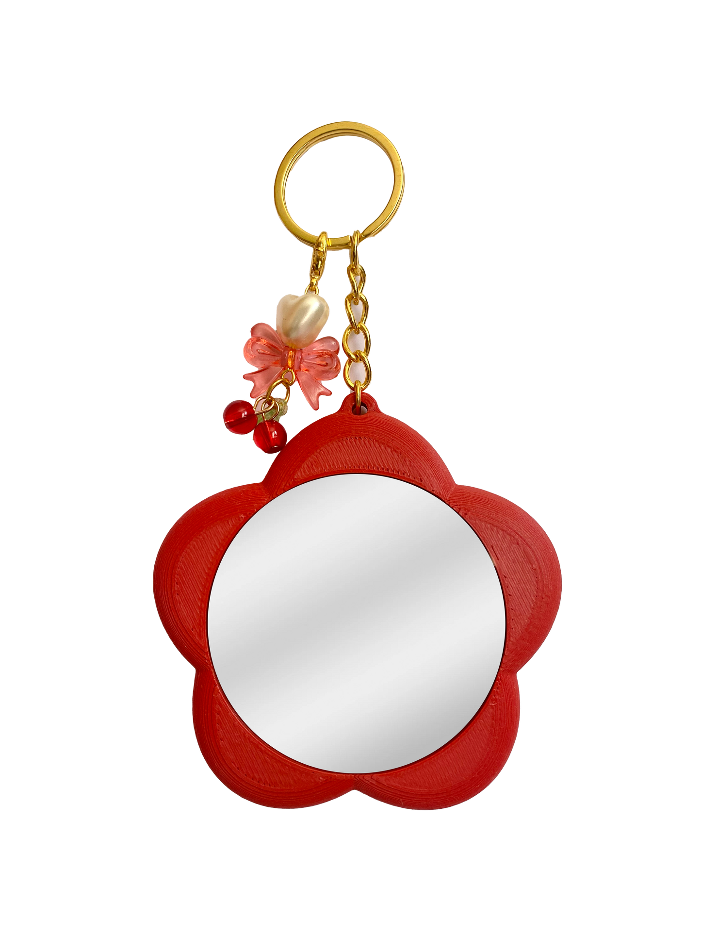 Flower Mirror Keychain