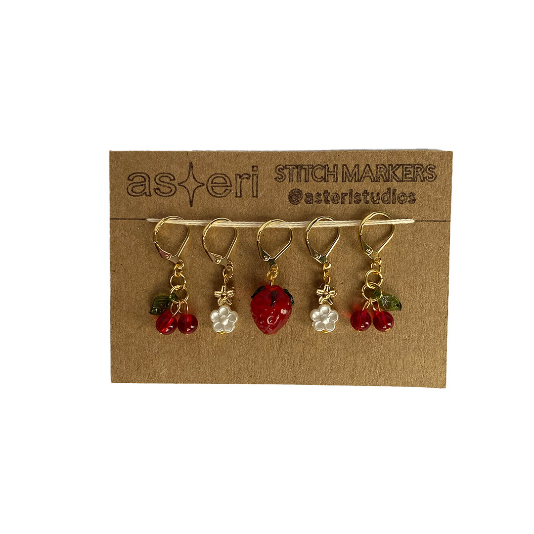 Stitch Markers - Strawberry