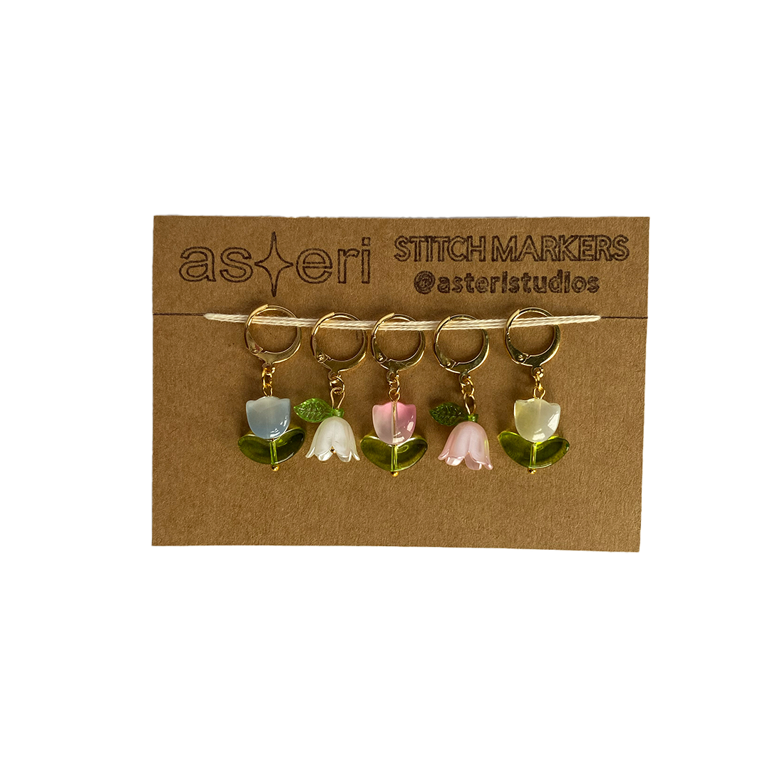Stitch Markers - Tulips & Lilies