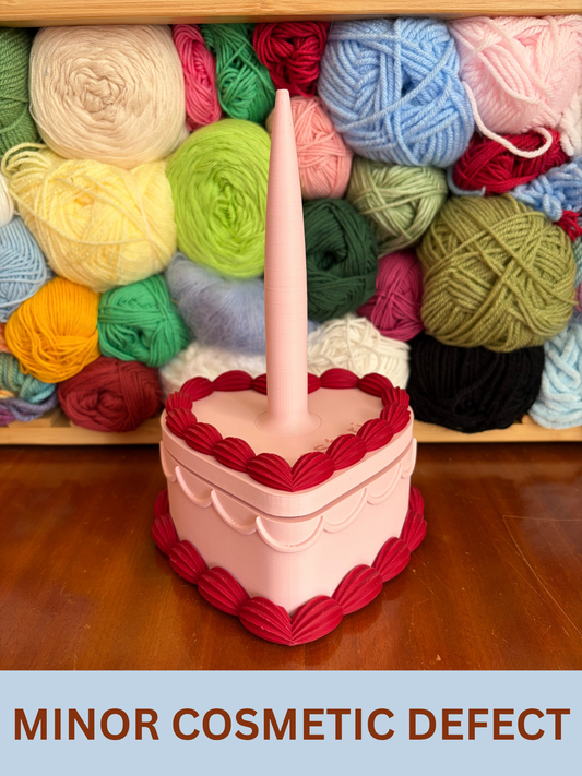 Pink & Red Heart Cake Yarn Spinner