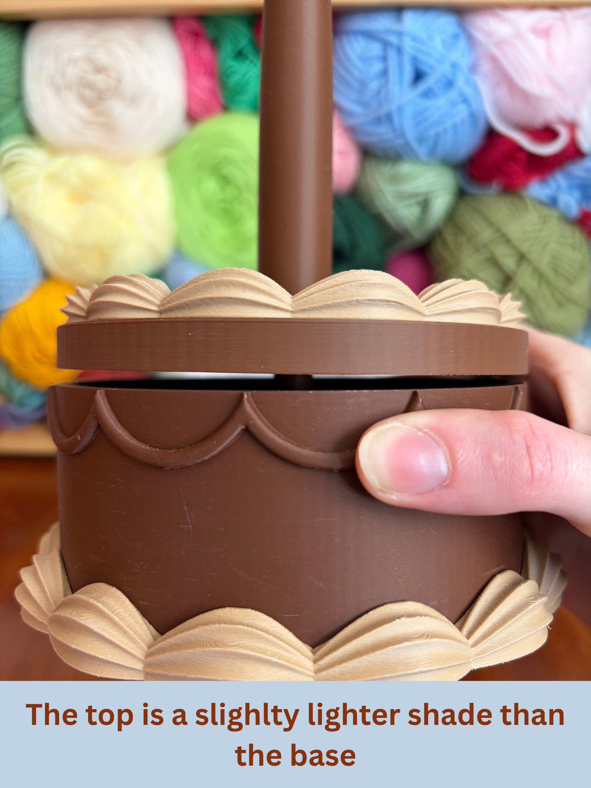 Dark & Light Brown Cake Yarn Spinner