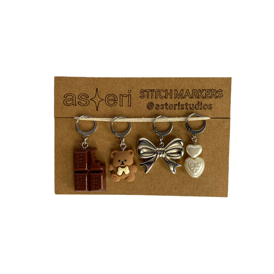 Stitch Markers - Chocolate Bear