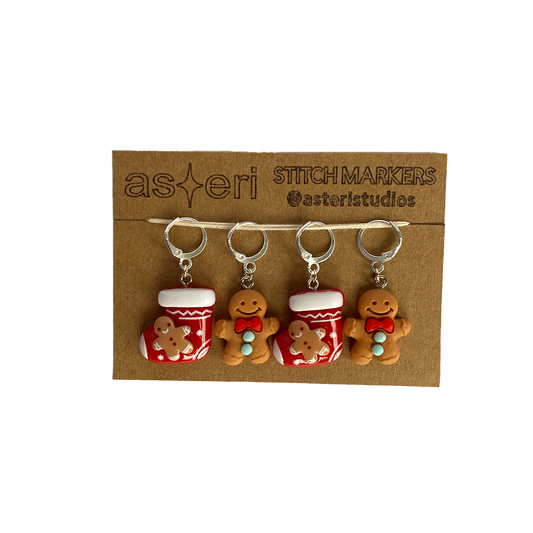 Stitch Markers - Gingerbread Christmas