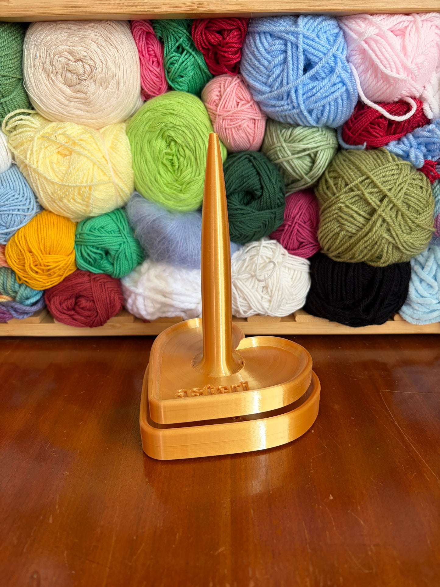 Gold Heart Yarn Spinner