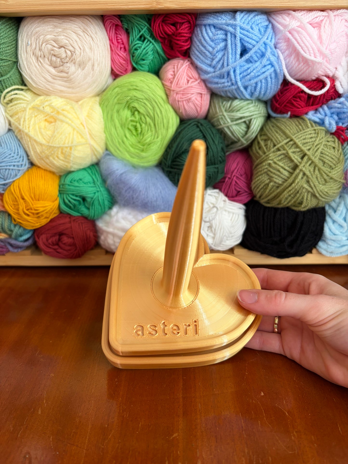Gold Heart Yarn Spinner