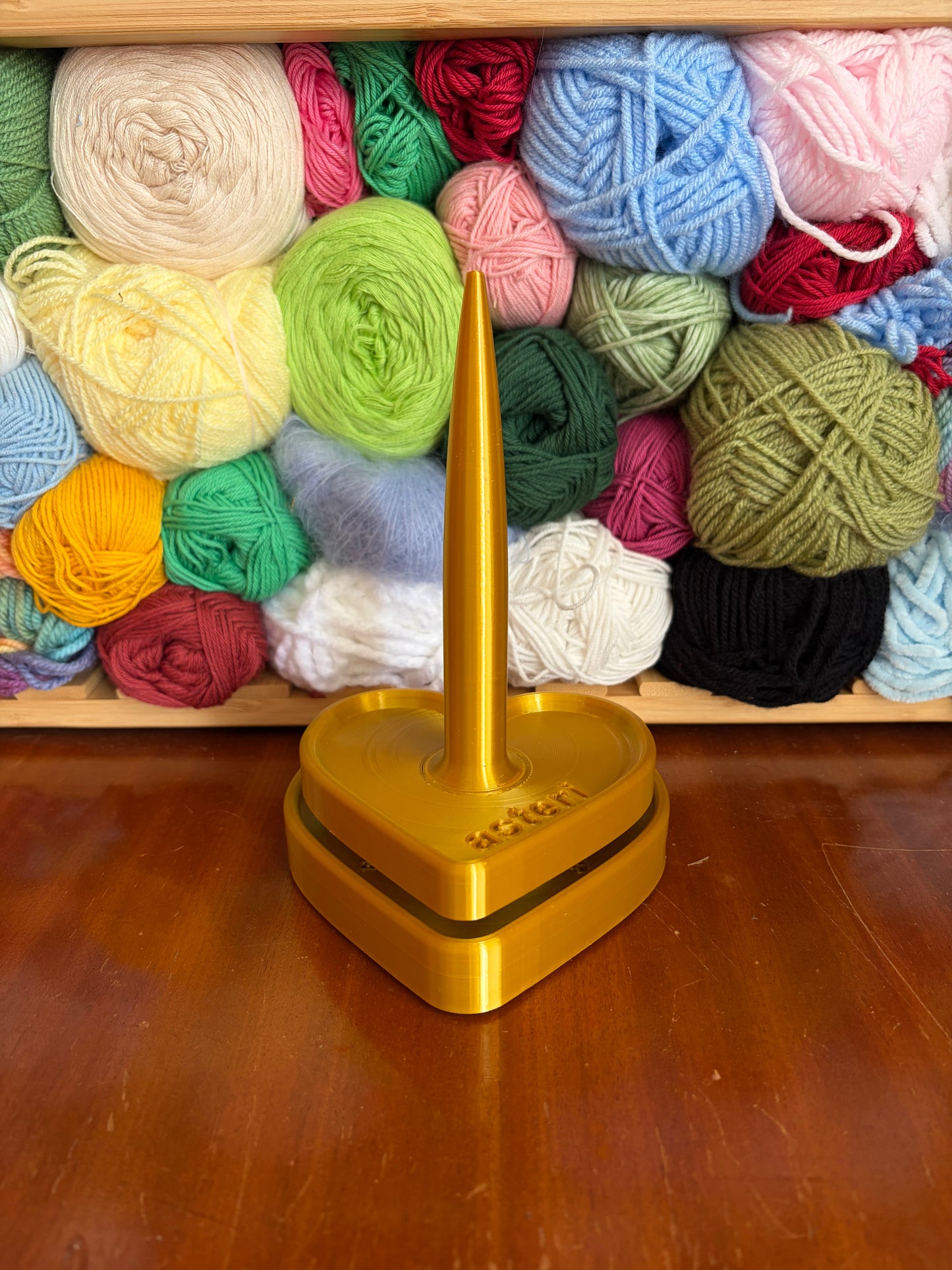 Gold Heart Yarn Spinner