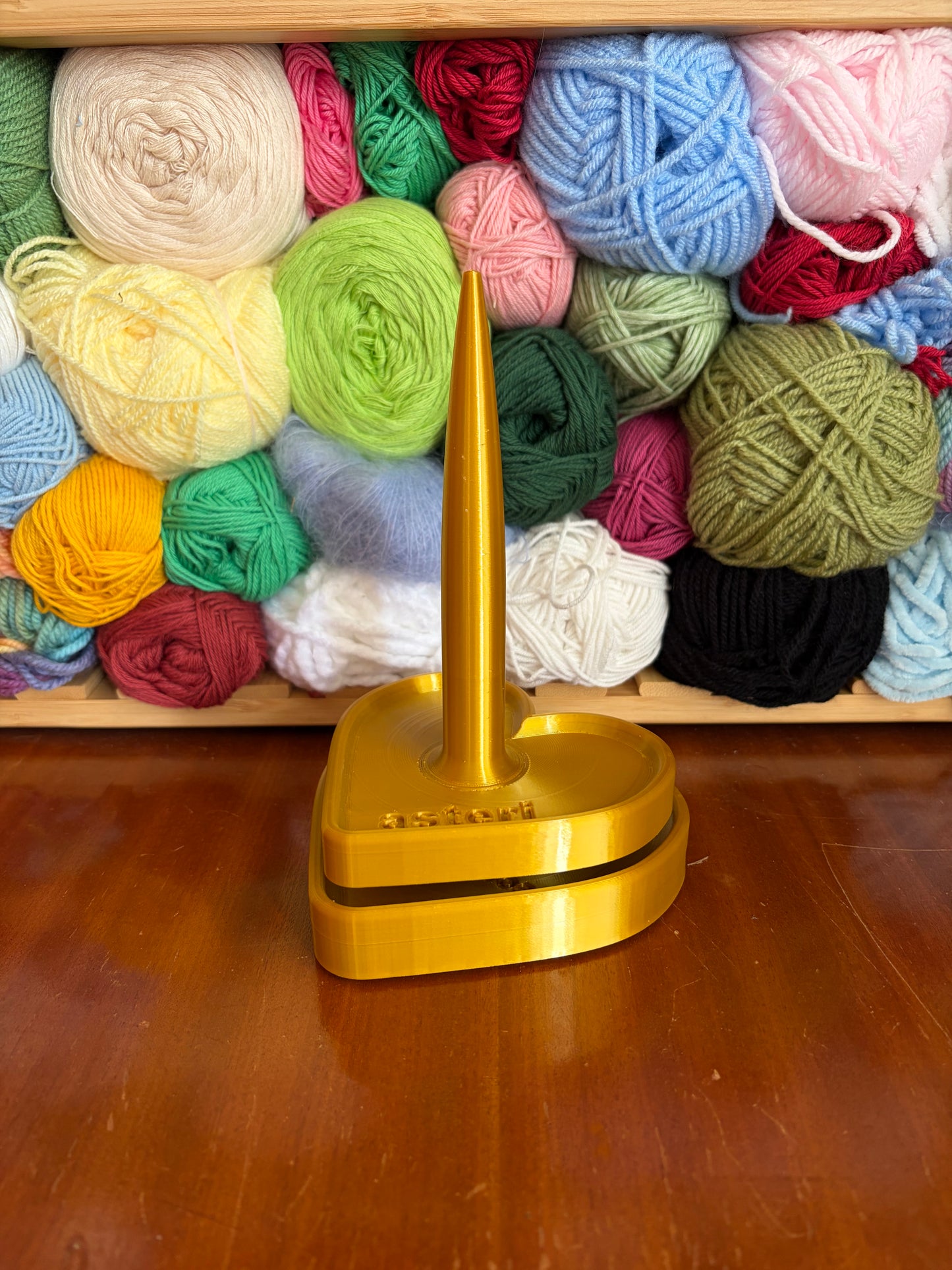 Gold Heart Yarn Spinner