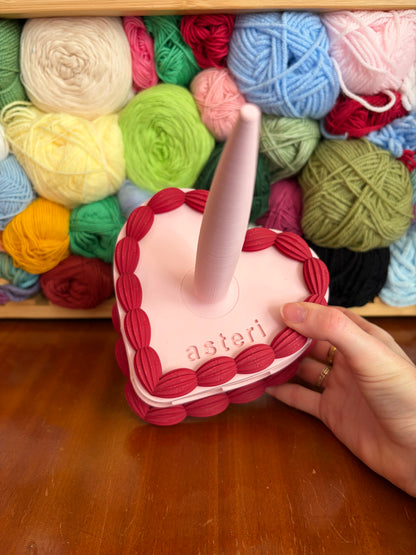 Pink & Red Heart Cake Yarn Spinner