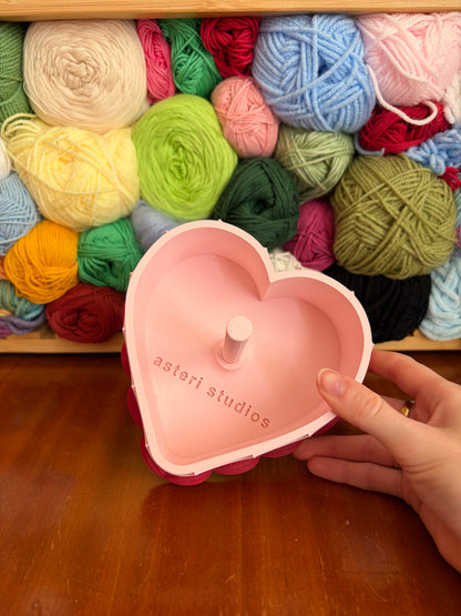 Pink & Red Heart Cake Yarn Spinner