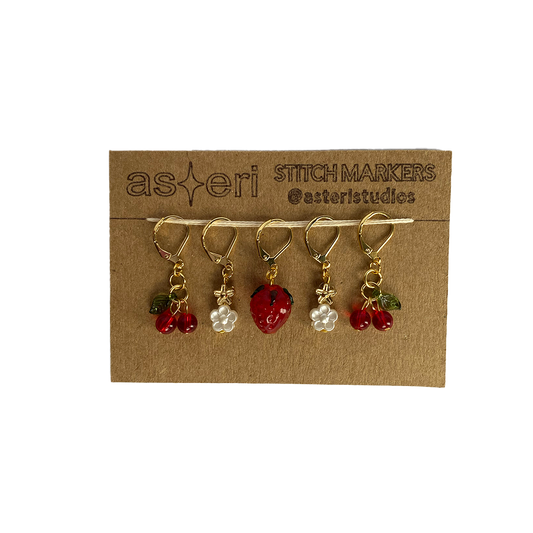 Stitch Markers - Strawberry