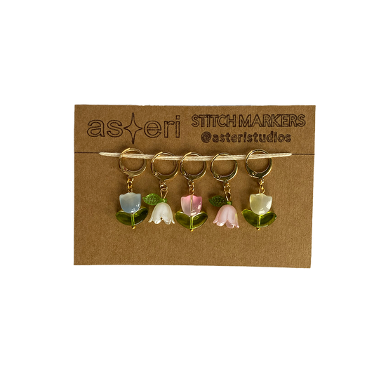 Stitch Markers - Tulips & Lilies